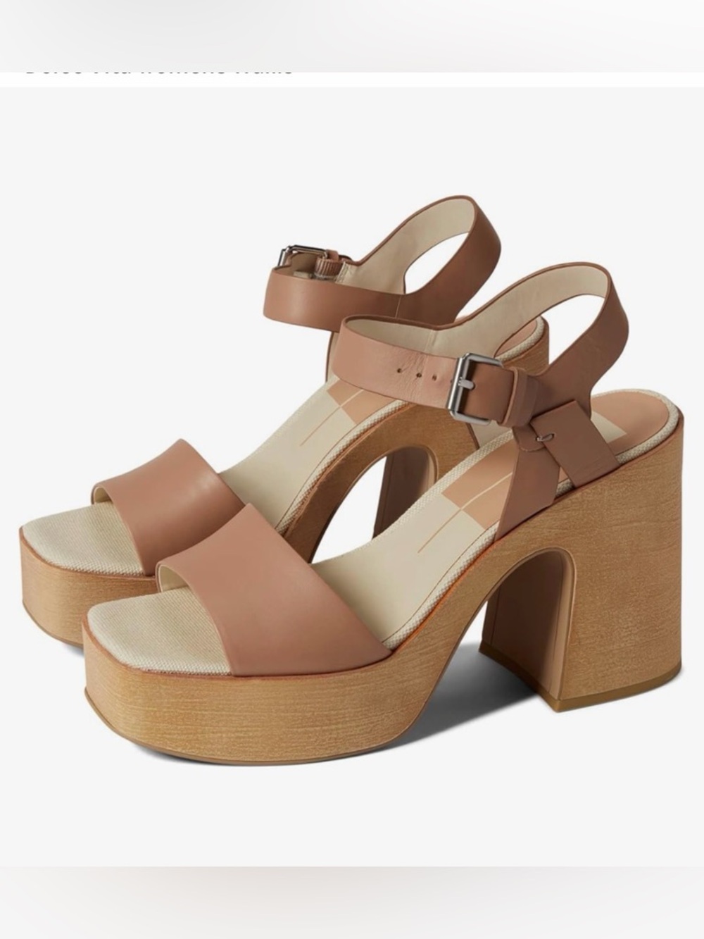 Dolce Vita Tan Leather Block Heel Sandals